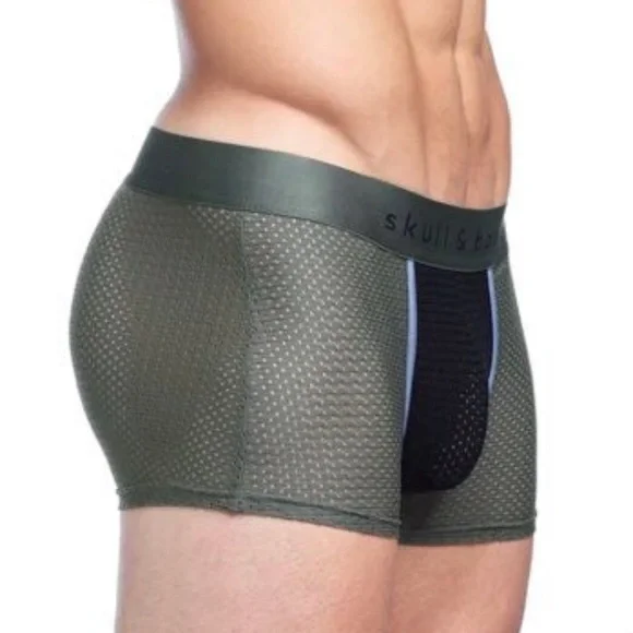 🆕 SKULL & BONES PERFORMANCE MESH TRUNK GREEN - XL - Picture 2 of 3